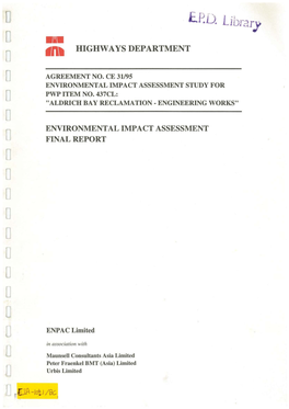 FINAL REPORT O O O O O O O O O E ENPAC Limited in Association with C Maunsell Consultants Asia Limited Peter Fraenkel BMT (Asia) Limited D