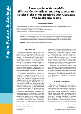 A New Species of Asphondylia (Diptera: Cecidomyiidae) and a Key to Separate Species of the Genus Associated with Asteraceae from Neotropical Region