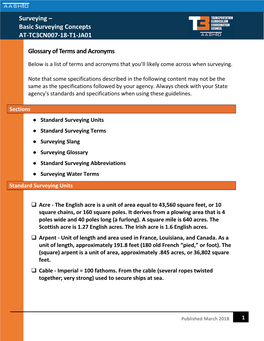 Basic Surveying Concepts AT-TC3CN007-18-T1-JA01