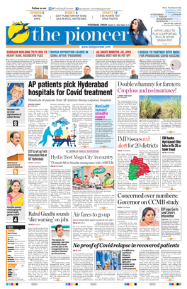 AP Patients Pick Hyderabad Hospitals for Covid Treatment