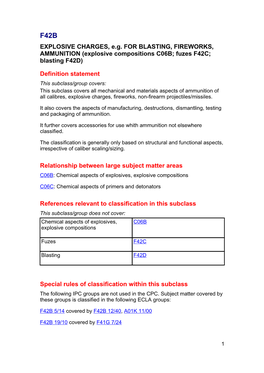 EXPLOSIVE CHARGES, E.G. for BLASTING, FIREWORKS, AMMUNITION (Explosive Compositions C06B; Fuzes F42C; Blasting F42D)