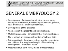 General Embryology 2