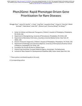 Rapid Phenotype-Driven Gene Prioritization for Rare Diseases