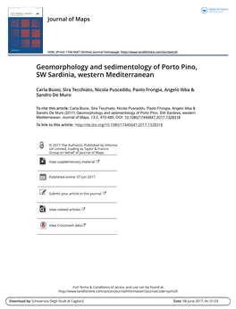 Geomorphology and Sedimentology of Porto Pino, SW Sardinia, Western Mediterranean