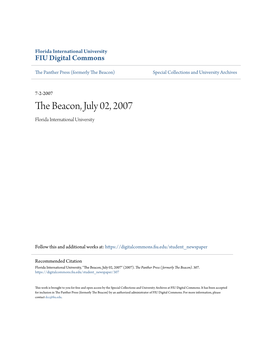 The Beacon, July 02, 2007 Florida International University