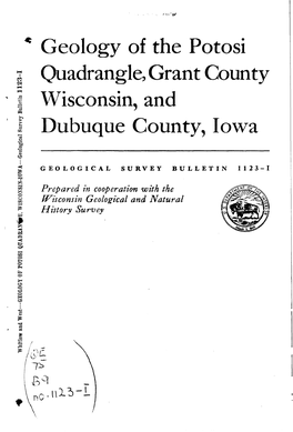 Geology of the Potosi Quadrangle, Grant County Wisconsin, and Dubuque County, Iowa