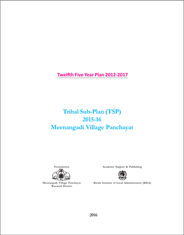 Tribal Sub Plan Meenangadi Village Panchayat.Pdf