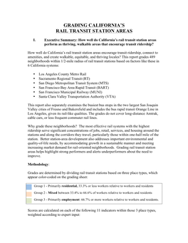 Grading California's Rail Transit Station Areas