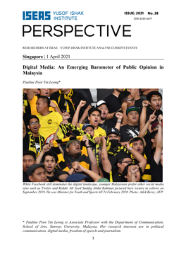 Digital Media: an Emerging Barometer of Public Opinion in Malaysia