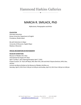 MARCIA R. SMILACK, Phd