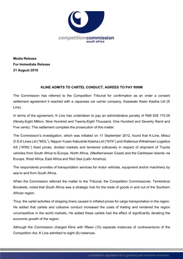 Media Release for Immediate Release 21 August 2018