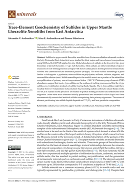 Trace-Element Geochemistry of Sulfides in Upper Mantle Lherzolite