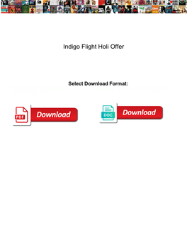 Indigo Flight Holi Offer