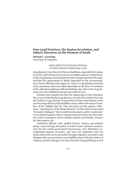 Pure Land Practices, the Huatou Revolution, and Dahui's Discourse