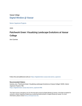 Visualizing Landscape Evolutions at Vassar College