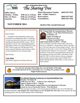 NOVEMBER 2014 Newsletter Online