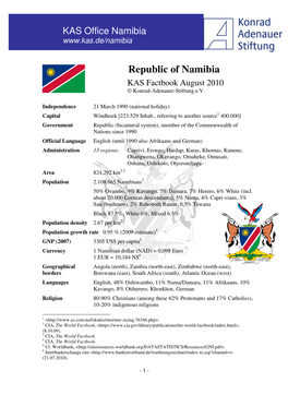 Namibia Factbook