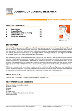 Journal of Ginseng Research