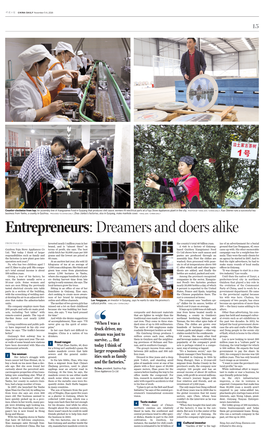 Entrepreneurs: Dreamers and Doers Alike