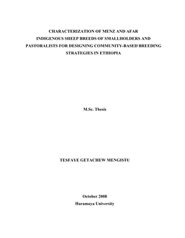 Tesfaye Getachew Msc Thesis Animal Genetics and Breeding Oct 2008