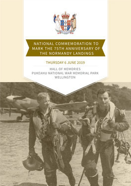 National Commemoration to Mark the 75Th Anniversary of the Normandy Landings