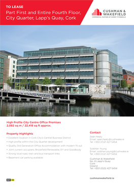 Part First and Entire Fourth Floor, City Quarter, Lapp's Quay, Cork