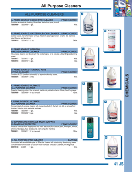 CHEMICALS All Purpose Cleaners
