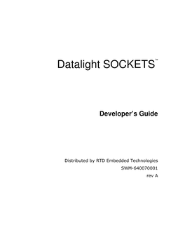 Datalight SOCKETS™