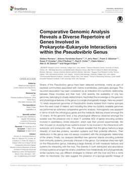 Comparative Genomic Analysis Reveals a Diverse Repertoire of Genes Involved in Prokaryote-Eukaryote Interactions Within the Pseudovibrio Genus
