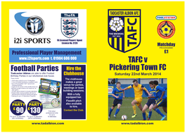 TAFC V Pickering Town FC