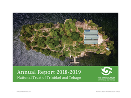 Annual Report 2018-2019 National Trust of Trinidad and Tobago