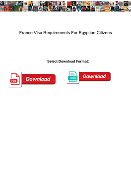 France Visa Requirements for Egyptian Citizens