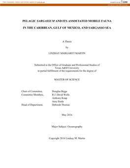 Pelagic Sargassum and Its Associated Mobile Fauna in the Caribbean, Gulf of Mexico, and Sargasso