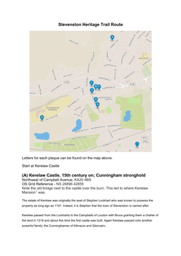 Stevenston Heritage Trail Route (A