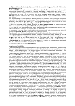 Les Lignes Aériennes Latécoère (LAL), En Avril 1921 Deviennent La Compagnie Générale D’Entreprises Aéronautiques (CGEA)