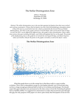 The Stellar Disintegration Zone