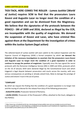 Read the Article in the World of Justice on January