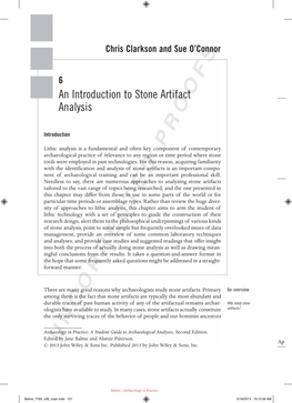 An Introduction to Stone Artifact Analysis