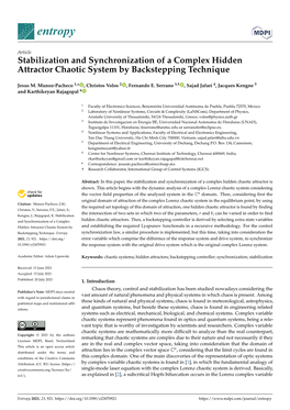 Stabilization and Synchronization of a Complex Hidden Attractor Chaotic System by Backstepping Technique