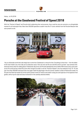 Porsche at the Goodwood Festival of Speed 2018