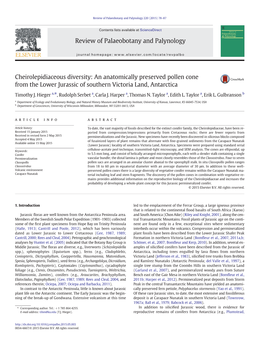 Cheirolepidiaceous Diversity: an Anatomically Preserved Pollen Cone from the Lower Jurassic of Southern Victoria Land, Antarctica