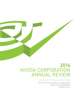 2016 Nvidia Corporation Annual Review