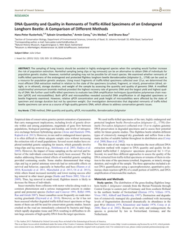 DNA Quantity and Quality in Remnants Of