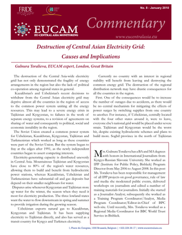 Destruction of Central Asian Electricity Grid: Causes and Implications