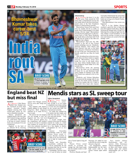 Mendis Stars As SL Sweep Tour