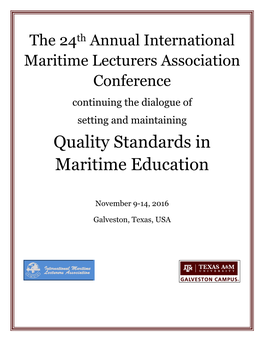 Quality Standards in Maritime Education