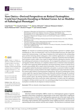 Could Ion Channels-Encoding Or Related Genes Act As Modifier Of