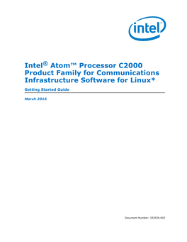 Intel Atom Processor C2000 Product Family for Communications