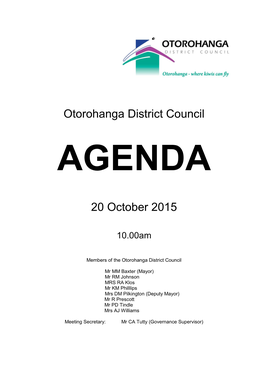 Otorohanga District Council 20 October 2015