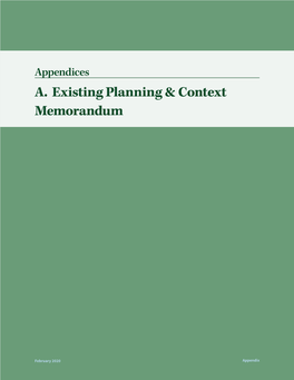 A. Existing Planning & Context Memorandum